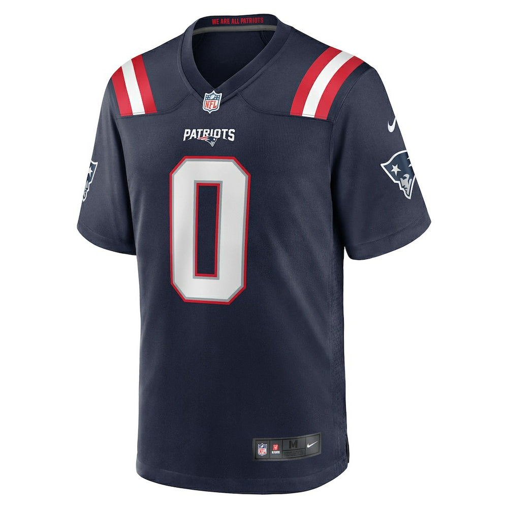 Christian Gonzalez New England Patriots Team Game Jersey - Navy - Nike