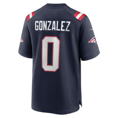 Christian Gonzalez New England Patriots Team Game Jersey - Navy - Nike
