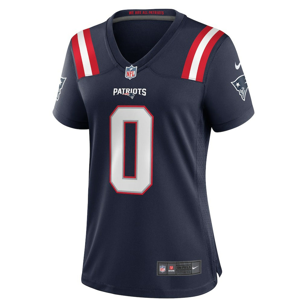 Christian Gonzalez New England Patriots Women's Team Game Jersey - Navy - Nike