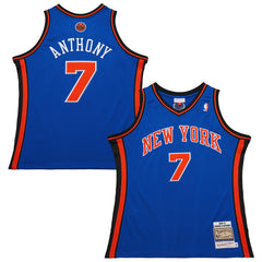 Mitchell & Ness Carmelo Anthony New York Knicks 2010/11 Hardwood Classics Authentic Jersey Blue