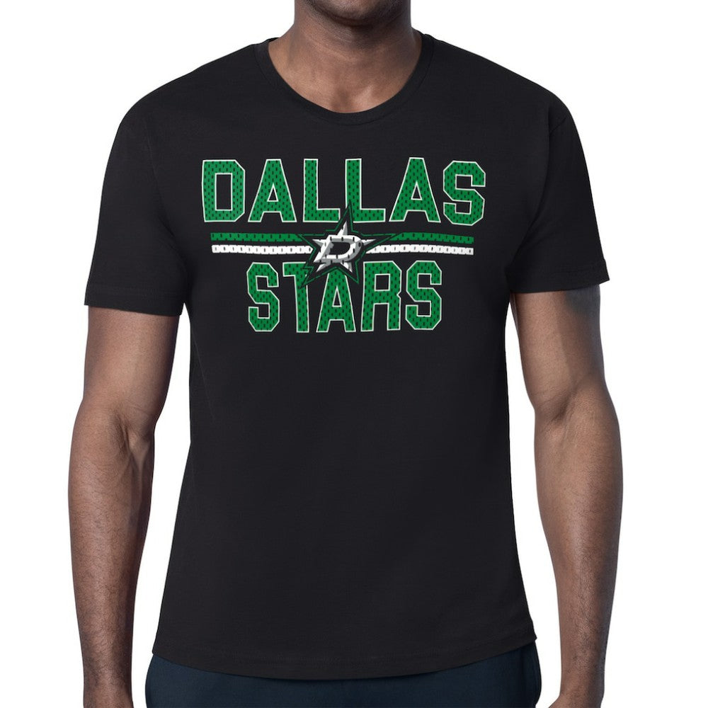Dallas Stars Starter Mesh Look Team Name T-Shirt - Black | NHL Clearance
