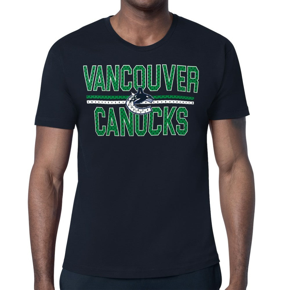 Vancouver Canucks Starter Mesh Look Team Name T-Shirt - Navy | NHL Lifestyle