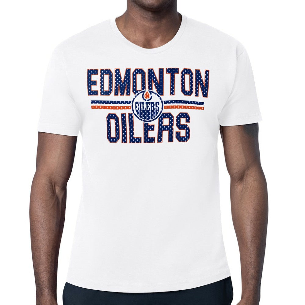Edmonton Oilers Starter Mesh Look Team Name T-Shirt - White | NHL sale