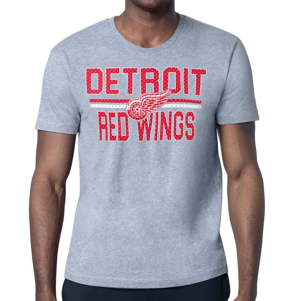 Detroit Red Wings Starter Mesh Look Team Name T-Shirt - Heather Gray | NHL near me