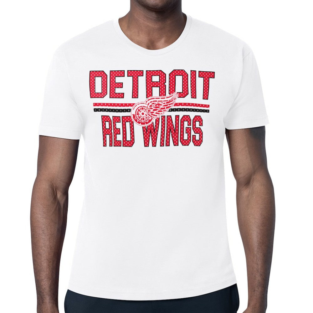 Detroit Red Wings Starter Mesh Look Team Name T-Shirt - White | NHL online