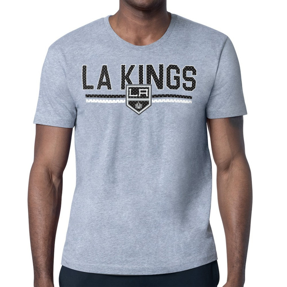 Los Angeles Kings Starter Mesh Look Team Name T-Shirt - Heather Gray | NHL Lifestyle