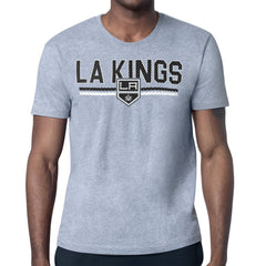Los Angeles Kings Starter Mesh Look Team Name T-Shirt - Heather Gray | NHL Lifestyle