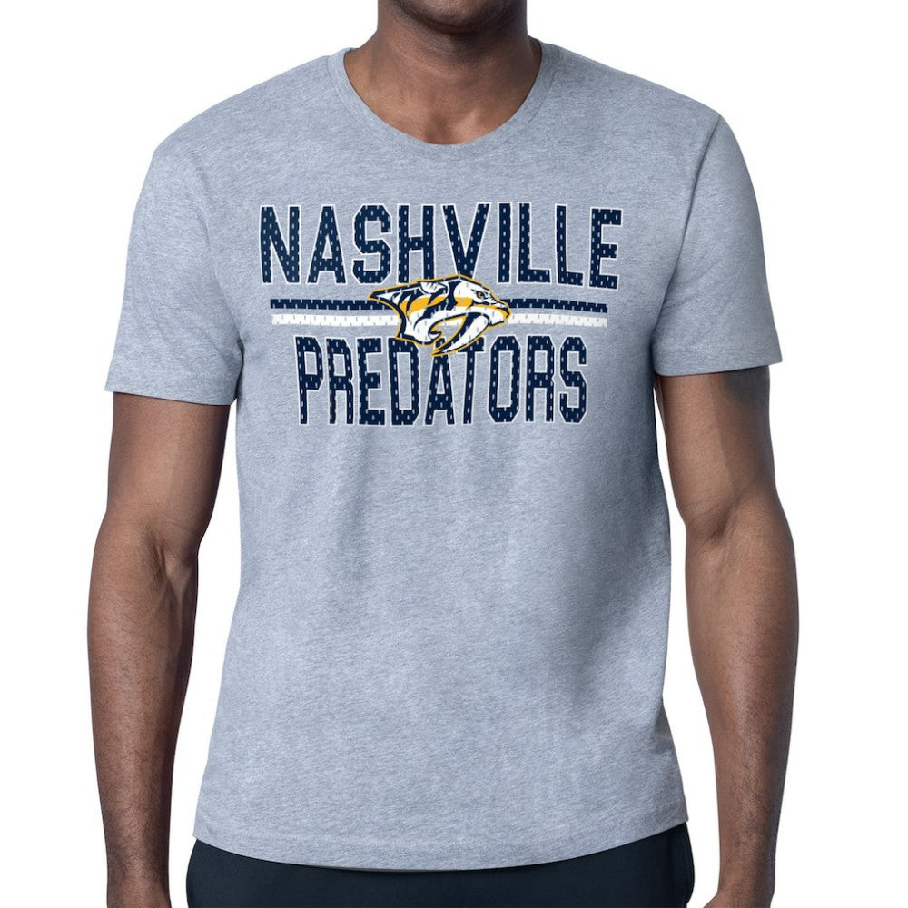 Nashville Predators Starter Mesh Look Team Name T-Shirt - Heather Gray | NHL on sale