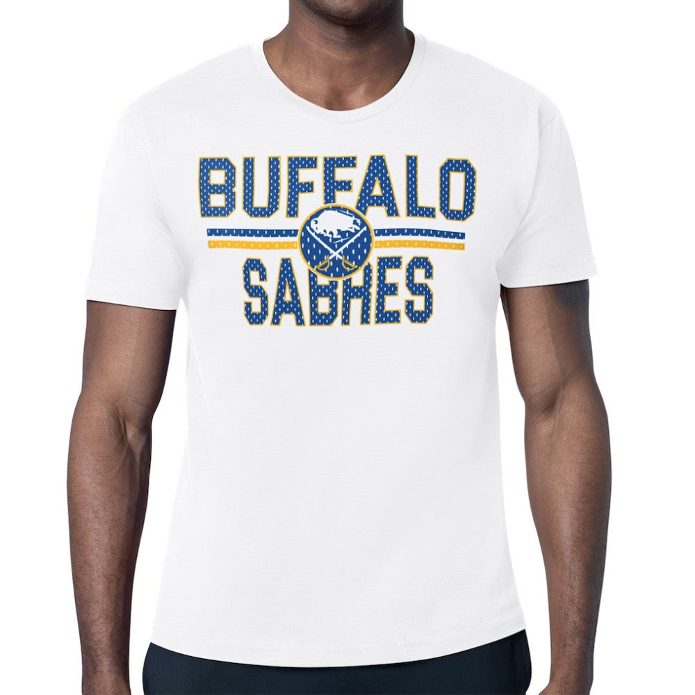 Buffalo Sabres Starter Mesh Look Team Name T-Shirt - White | NHL near me