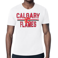 Calgary Flames Starter Mesh Look Team Name T-Shirt - White | NHL online