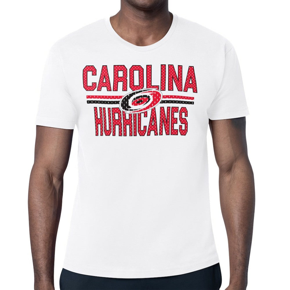 Carolina Hurricanes Starter Mesh Look Team Name T-Shirt - White | NHL Clearance