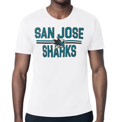 San Jose Sharks Starter Mesh Look Team Name T-Shirt - White | NHL discount