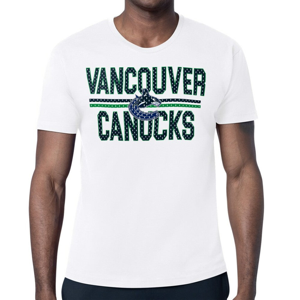 Vancouver Canucks Starter Mesh Look Team Name T-Shirt - White | NHL discount