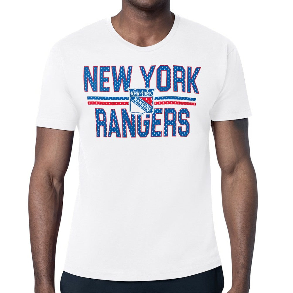 New York Rangers Starter Mesh Look Team Name T-Shirt - White | NHL near me