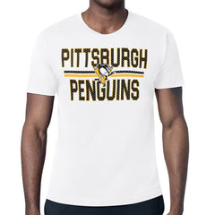 Pittsburgh Penguins Starter Mesh Look Team Name T-Shirt - White | NHL on sale