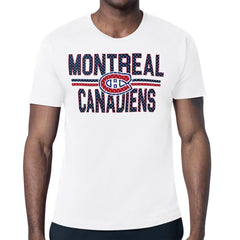 Montreal Canadiens Starter Mesh Look Team Name T-Shirt - White | NHL Lifestyle