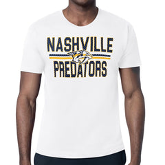 Nashville Predators Starter Mesh Look Team Name T-Shirt - White | NHL Lifestyle