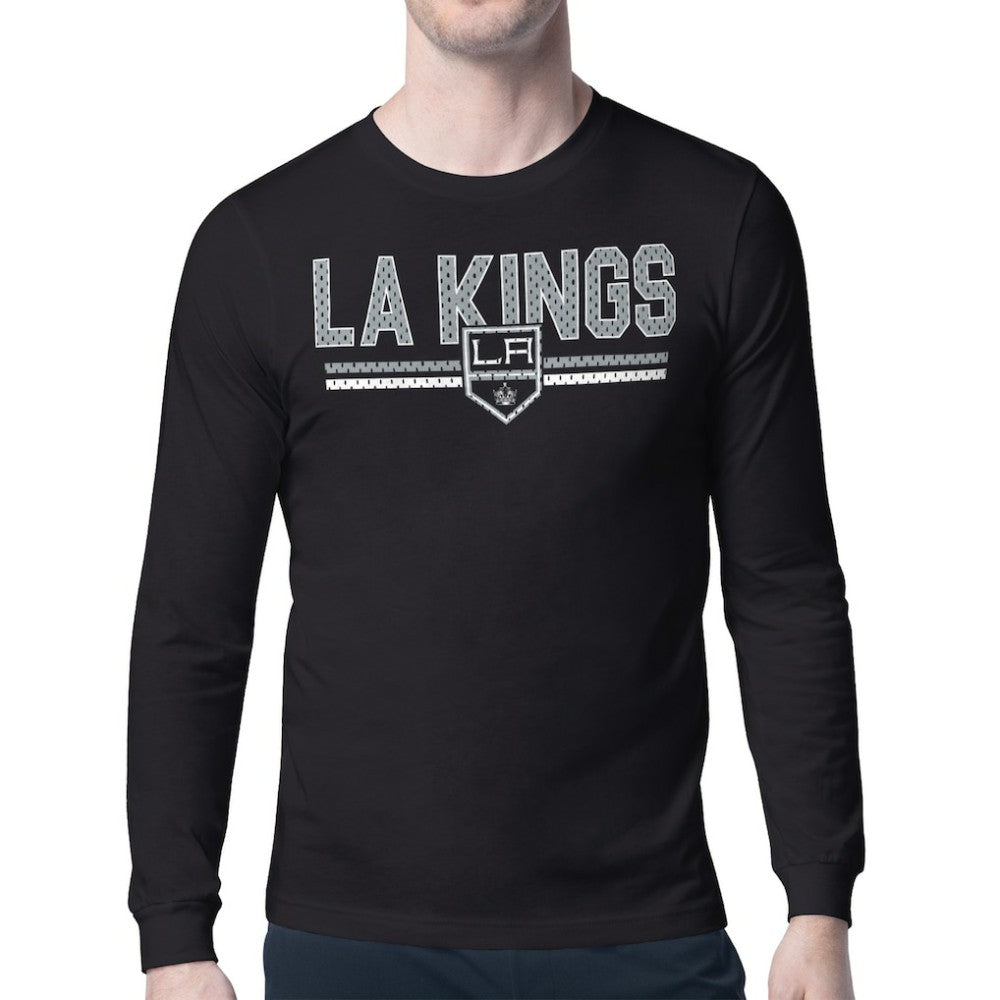 Los Angeles Kings Starter Mesh Look Team Name Long Sleeve T-Shirt - Black | NHL online