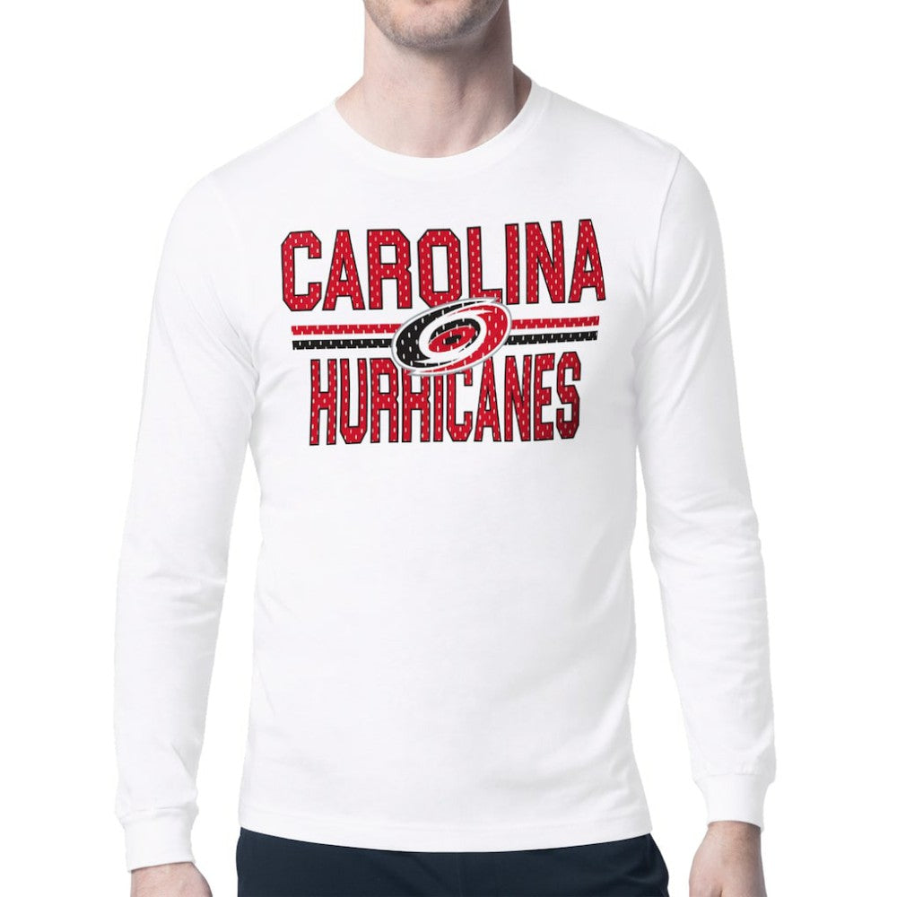 Carolina Hurricanes Starter Mesh Look Team Name Long Sleeve T-Shirt - White | NHL discount