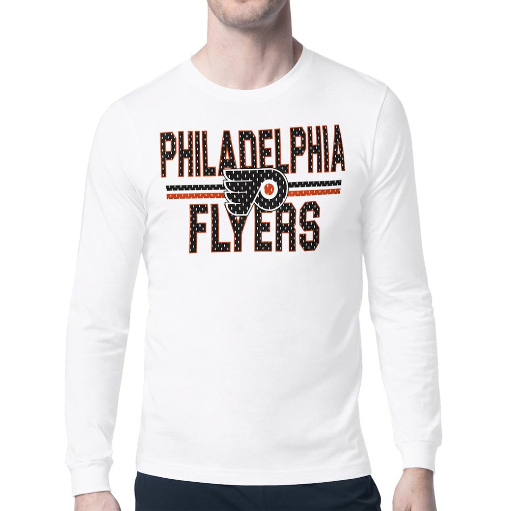 Philadelphia Flyers Starter Mesh Look Team Name Long Sleeve T-Shirt - White | NHL discount