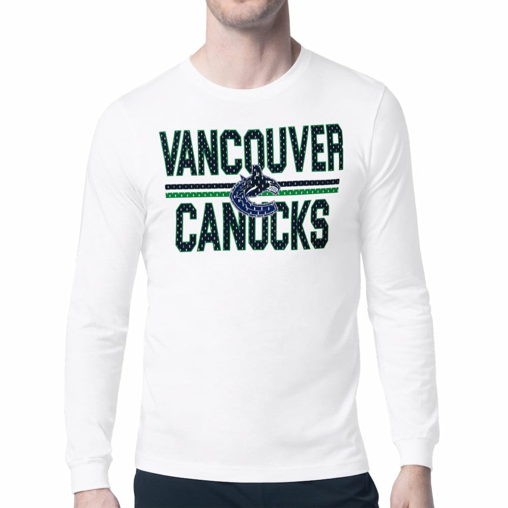 Vancouver Canucks Starter Mesh Look Team Name Long Sleeve T-Shirt - White | NHL on sale