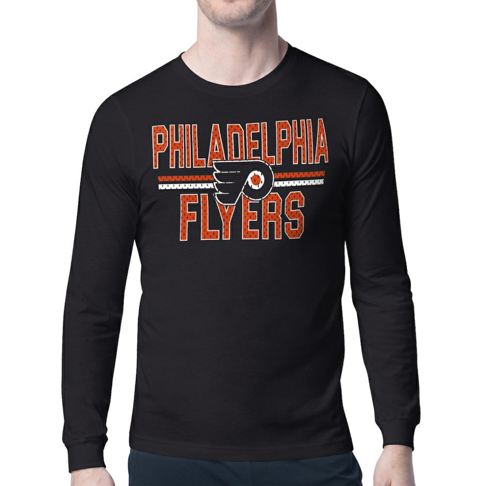 Philadelphia Flyers Starter Mesh Look Team Name Long Sleeve T-Shirt - Black | NHL discount