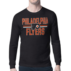Philadelphia Flyers Starter Mesh Look Team Name Long Sleeve T-Shirt - Black | NHL discount