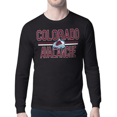 Colorado Avalanche Starter Mesh Look Team Name Long Sleeve T-Shirt - Black | NHL online
