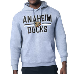 Anaheim Ducks Starter Mesh Look Team Name Logo Tri-Blend Pullover Hoodie - Heather Gray | NHL sale