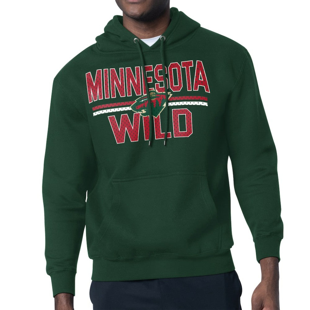 Minnesota Wild Starter Mesh Look Team Name Logo Tri-Blend Pullover Hoodie - Green | NHL discount