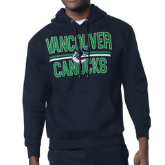 Vancouver Canucks Starter Mesh Look Team Name Logo Tri-Blend Pullover Hoodie - Navy | NHL on sale