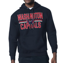 Washington Capitals Starter Mesh Look Team Name Logo Tri-Blend Pullover Hoodie - Navy | NHL near me