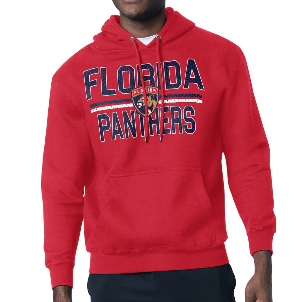 Florida Panthers Starter Mesh Look Team Name Logo Tri-Blend Pullover Hoodie - Red | NHL Lifestyle