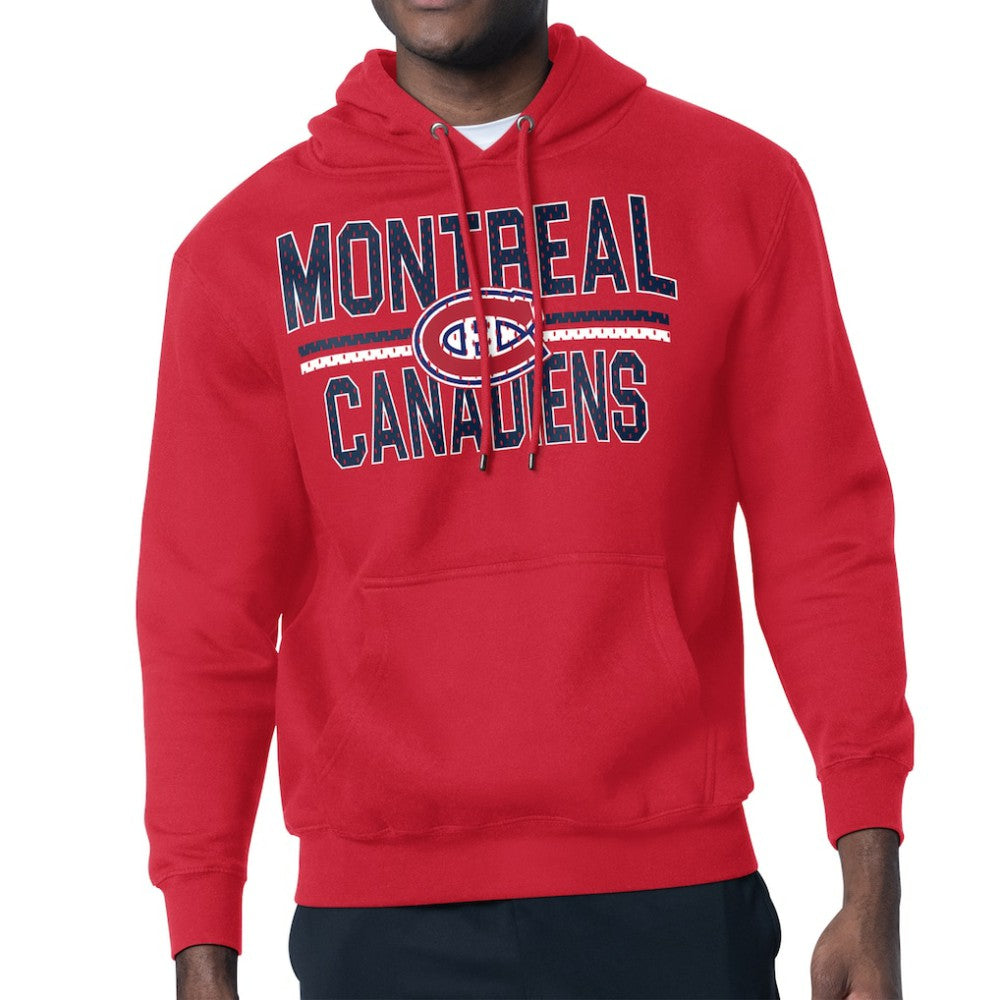 Montreal Canadiens Starter Mesh Look Team Name Logo Tri-Blend Pullover Hoodie - Red | NHL sale