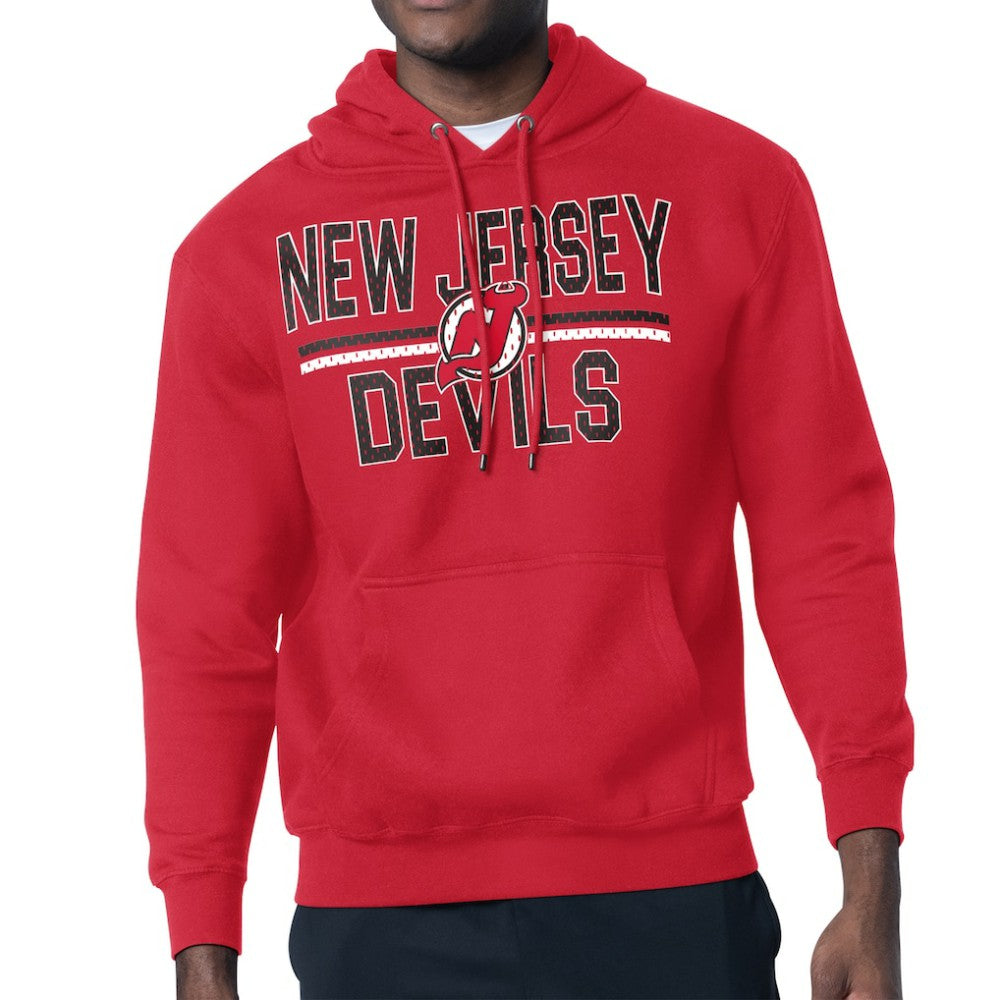 New Jersey Devils Starter Mesh Look Team Name Logo Tri-Blend Pullover Hoodie - Red | NHL sale