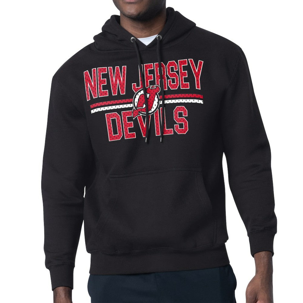 New Jersey Devils Starter Mesh Look Team Name Logo Tri-Blend Pullover Hoodie - Black | NHL near me