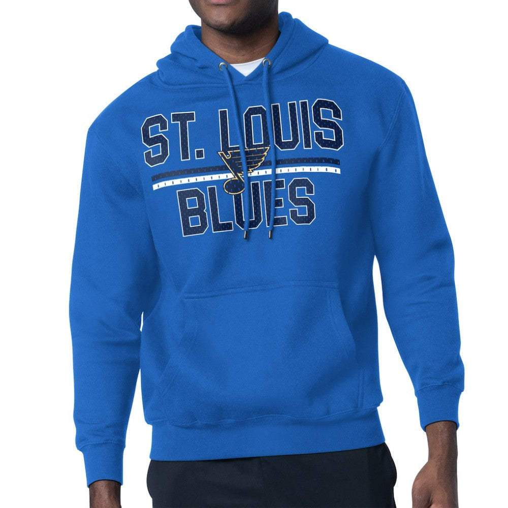 St. Louis Blues Starter Mesh Look Team Name Logo Tri-Blend Pullover Hoodie - Blue | NHL online