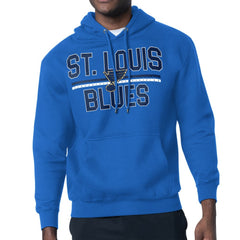 St. Louis Blues Starter Mesh Look Team Name Logo Tri-Blend Pullover Hoodie - Blue | NHL online