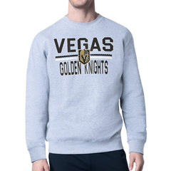Vegas Golden Knights Starter Mesh Look Team Name Logo Pullover Sweatshirt - Heather Gray | NHL discount