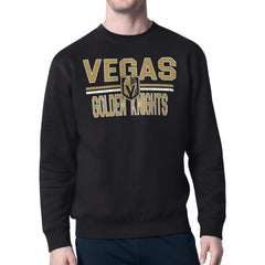 Vegas Golden Knights Starter Mesh Look Team Name Logo Pullover Sweatshirt - Black | NHL near me