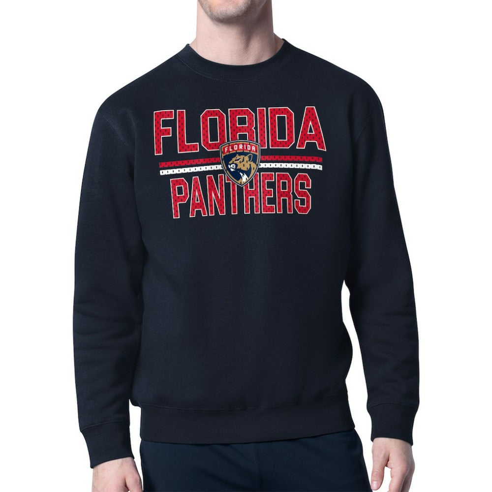 Florida Panthers Starter Mesh Look Team Name Logo Pullover Sweatshirt - Navy | NHL online