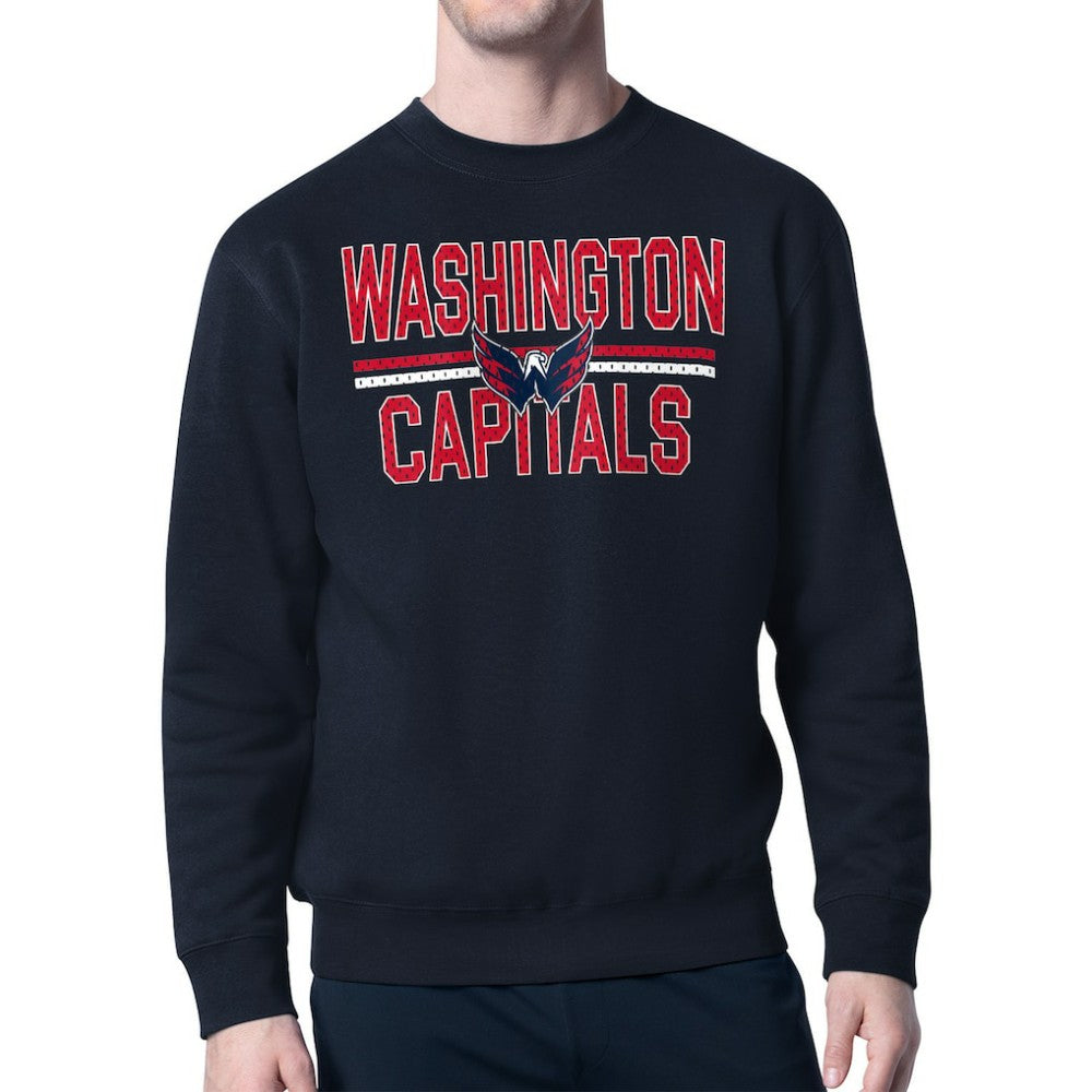 Washington Capitals Starter Mesh Look Team Name Logo Pullover Sweatshirt - Navy | NHL sale