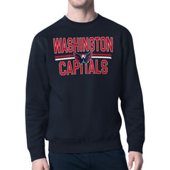 Washington Capitals Starter Mesh Look Team Name Logo Pullover Sweatshirt - Navy | NHL sale