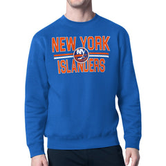 New York Islanders Starter Mesh Look Team Name Logo Pullover Sweatshirt - Blue | NHL near me