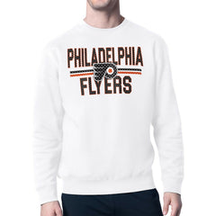 Philadelphia Flyers Starter Mesh Look Team Name Logo Pullover Sweatshirt - White | NHL online