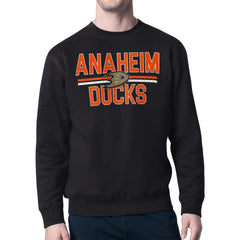 Anaheim Ducks Starter Mesh Look Team Name Logo Pullover Sweatshirt - Black | NHL online