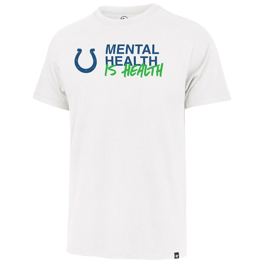 Indianapolis Colts '47 Unisex Mental Health is Health Kicking the Stigma Franklin T-Shirt - White - 47 brand