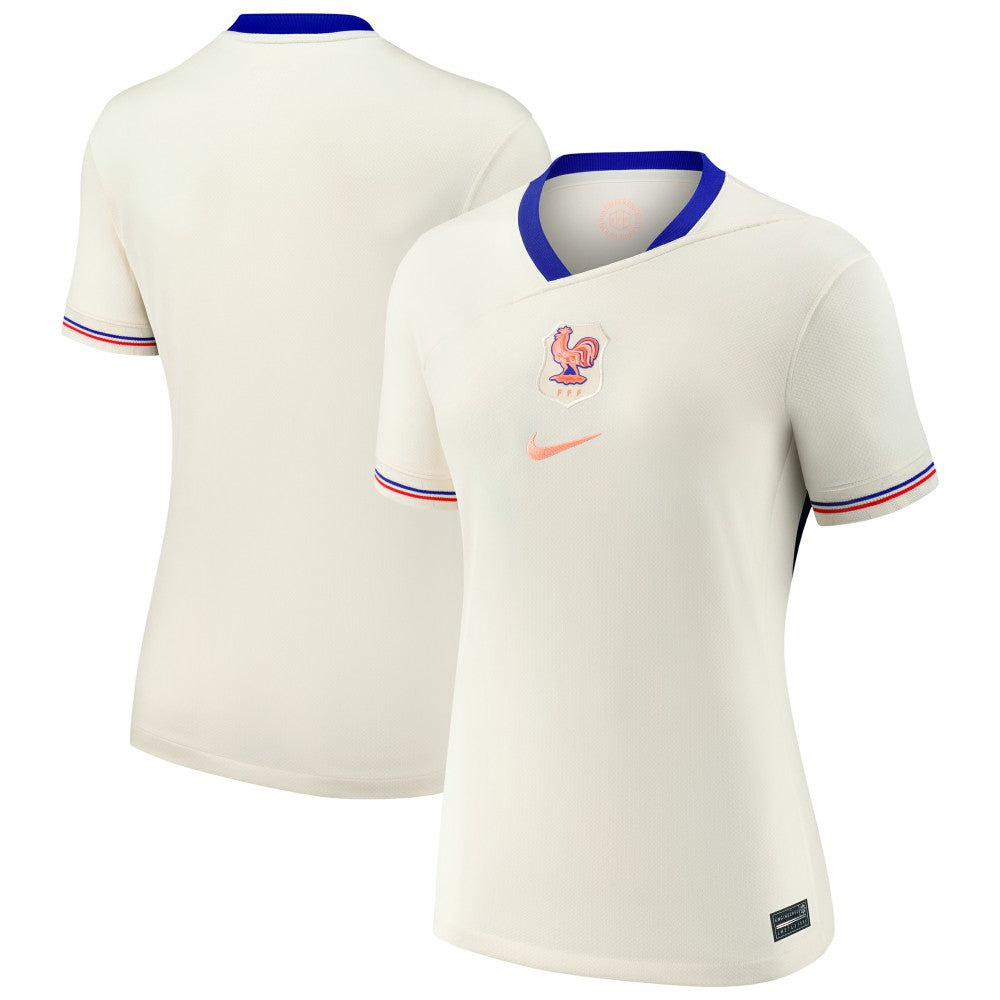 Nike - France Women's National Team Women's 2025/26 Away Replica Jersey - Cream