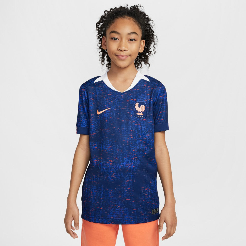 Nike - France Women's National Team Youth 2025/26 Home Replica Jersey - Blue