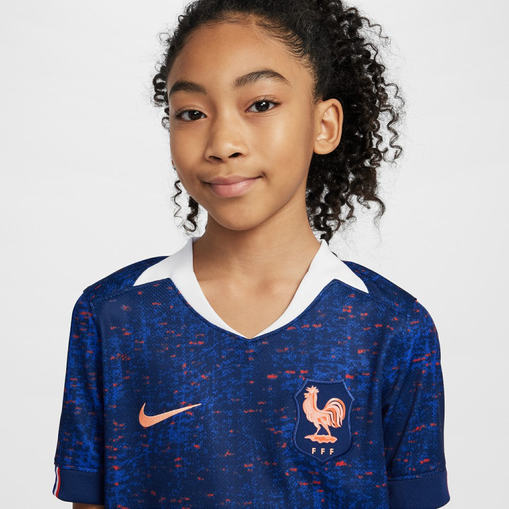 Nike - France Women's National Team Youth 2025/26 Home Replica Jersey - Blue